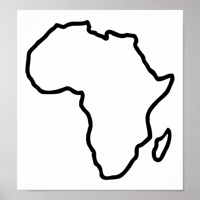 Póster Mapa de África (Frente)