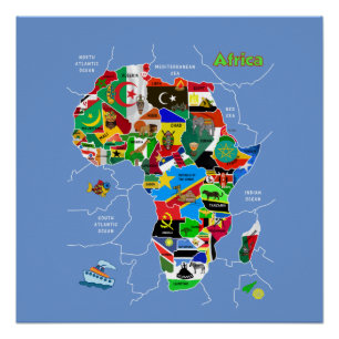 Póster Mapa de África