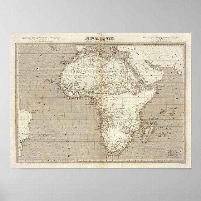 Póster Mapa de África (Frente)