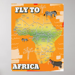 Póster Mapa de África
