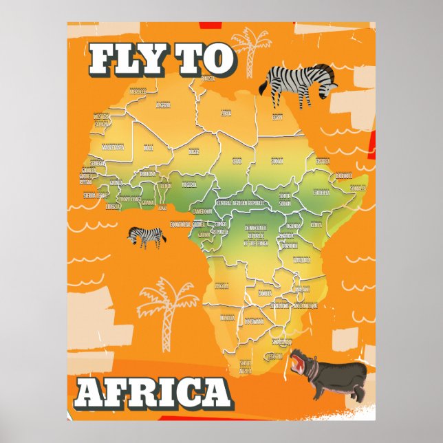 Póster Mapa de África (Frente)