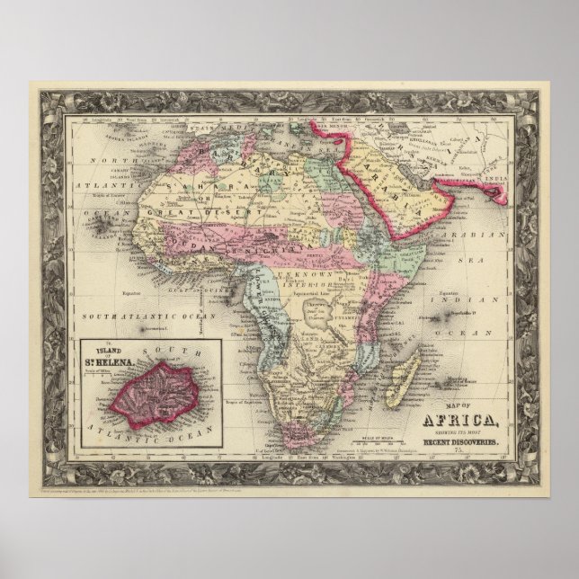 Póster Mapa De África (Frente)