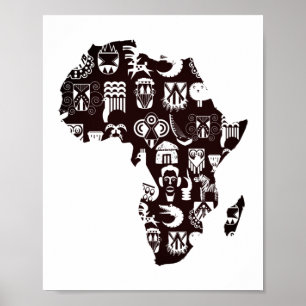 Póster Mapa de África