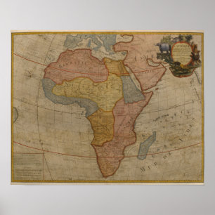 Póster Mapa de África   1700