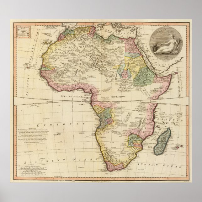 Póster Mapa de África 2 (Frente)
