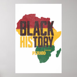 Póster Mapa de África del Período de la Historia Negra pa