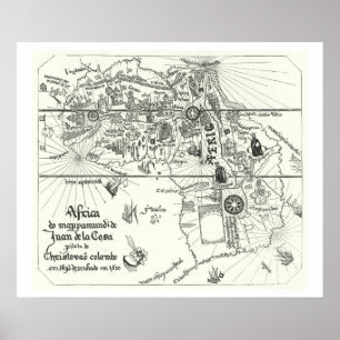 Póster Mapa de África el   1500