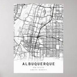 Póster Mapa de Albuquerque