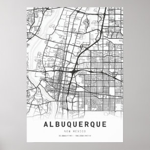 Póster Mapa de Albuquerque