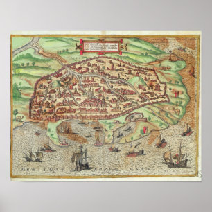 Póster Mapa de Alexandría