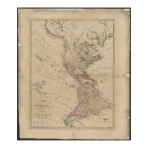 Mapa de América del Norte y del Sur de 1796 de Ale