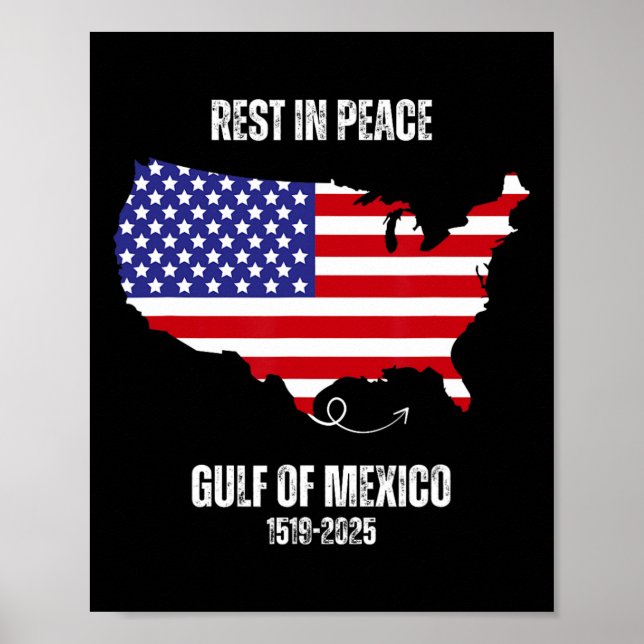 Póster Mapa de América Golfo de México Presidente Golfo d (Frente)