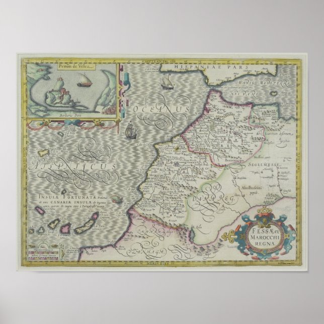 Póster Mapa de Antigüedades de África Occidental (Frente)