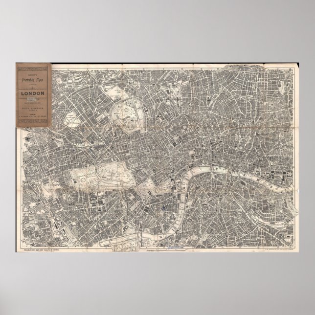 Póster Mapa de antigüedades extremadamente detallado de L (Frente)