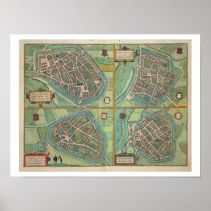 Póster Mapa de Arnhem, Velmo, Gelre y Ruerm, de 'Civi