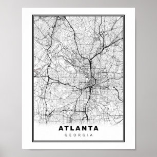 Póster Mapa de Atlanta