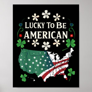 Póster Mapa de Atracciones Afortunadas De Eeuu - Shamrock