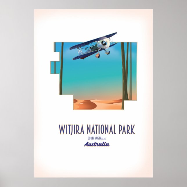 Póster Mapa de Australia del parque nacional de Witjira (Frente)