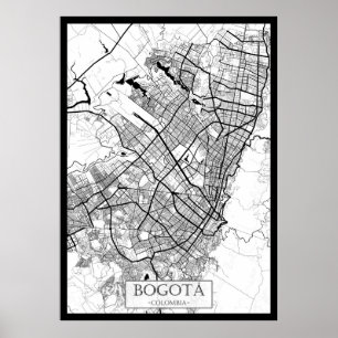 Póster Mapa de Bangkok Tailandia