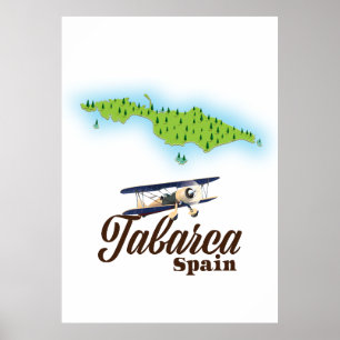 Póster Mapa de belleza de Tabarca España