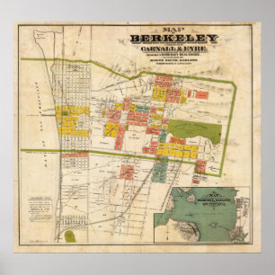 Póster Mapa de Berkeley