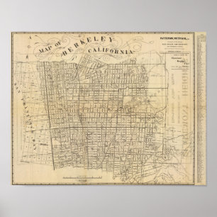Póster Mapa de Berkeley, California