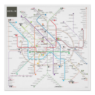 Póster Mapa de Berlín INAT