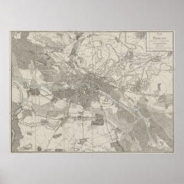 Póster Mapa de Berlín, Plano de la Ciudad, Distrito Circu