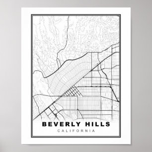 Póster Mapa de Beverly Hills