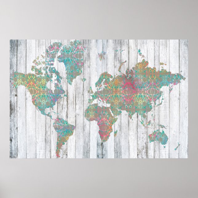 Póster Mapa de Boho II (Frente)