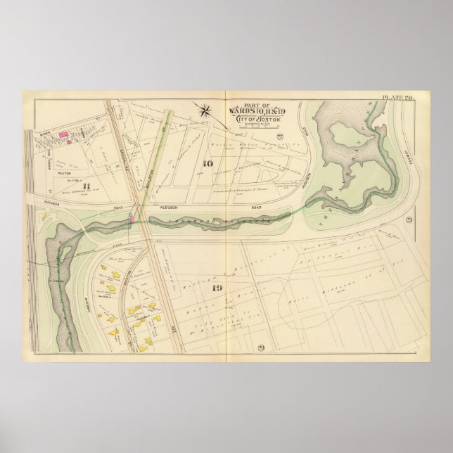 Póster Mapa de Boston 2 (Frente)