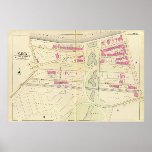 Póster Mapa de Boston 29 (Frente)