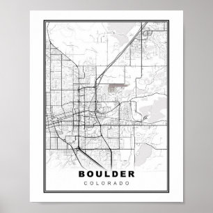 Póster Mapa de Boulder