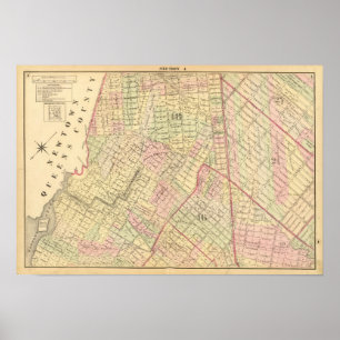 Póster Mapa de Brooklyn del Sec 4