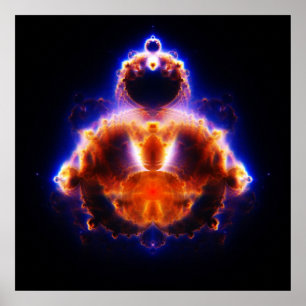 Póster Mapa de Buda Mandelbrot Set Gautama Buddha