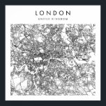 Póster Mapa de calles moderadas mínimo en el Reino Unido<br><div class="desc">Mapa de calles moderadas mínimo en el Reino Unido</div>