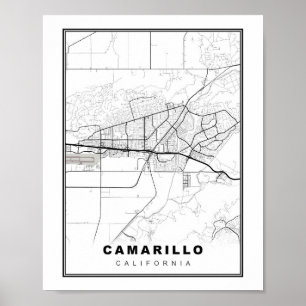 Póster Mapa de Camarillo