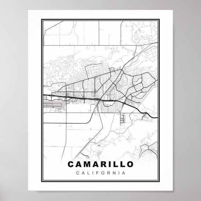 Póster Mapa de Camarillo (Frente)