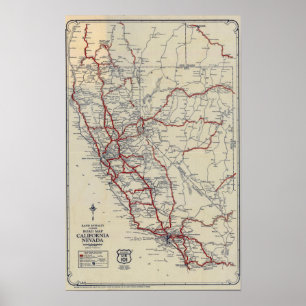 Póster Mapa de camino menor de McNally del rand
