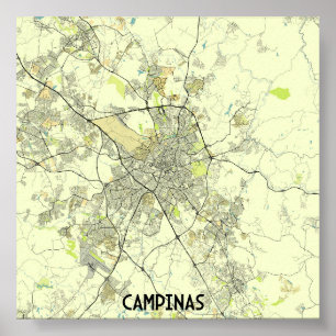 Póster Mapa de Campinas