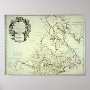 Póster Mapa de Canadá