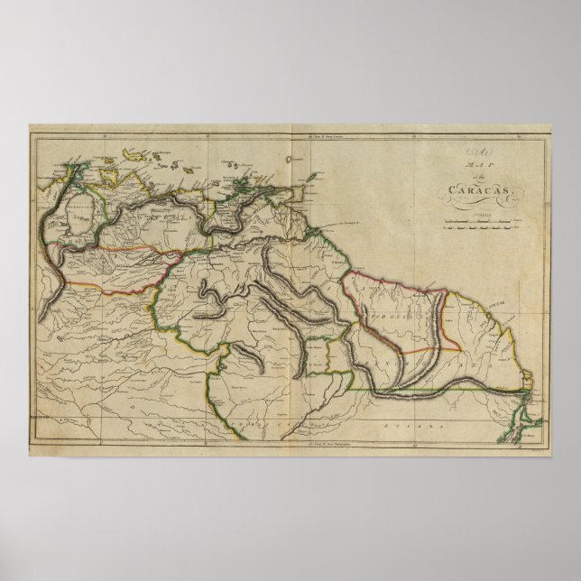 Póster Mapa de Caracas (Frente)