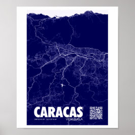 Póster Mapa de Caracas - Venezuela Travel City Map