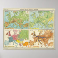 Mapa de características físicas y población de Eur