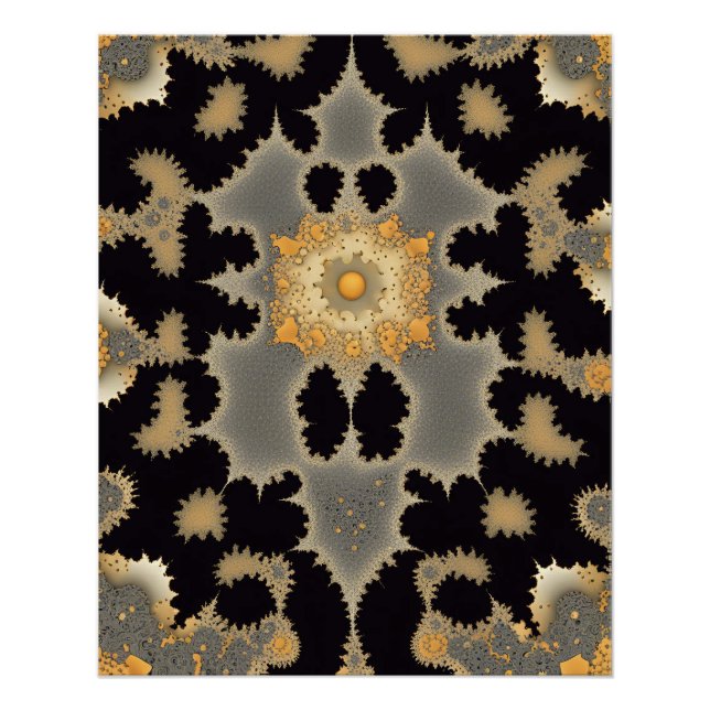 Póster Mapa de Cavernas de Mandlebrot (Anverso)