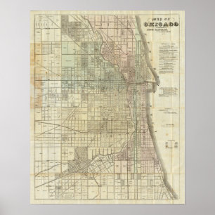 Póster Mapa De Chicago