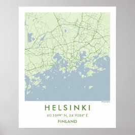Póster Mapa de ciudad personalizado Helsinki Finlandia Ar