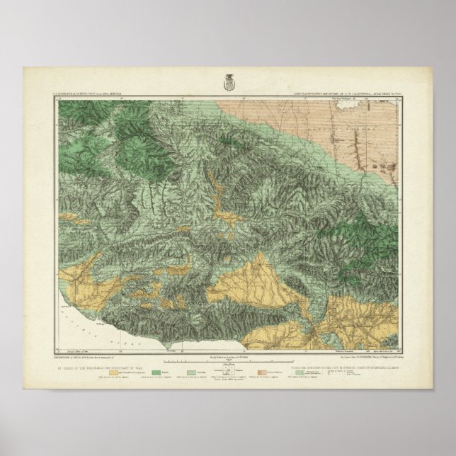 Póster Mapa de Clasificación de Tierras de California (Frente)