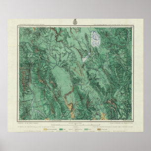 Póster Mapa de clasificación de tierras de Idaho