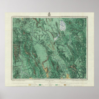Póster Mapa de clasificación de tierras de Idaho